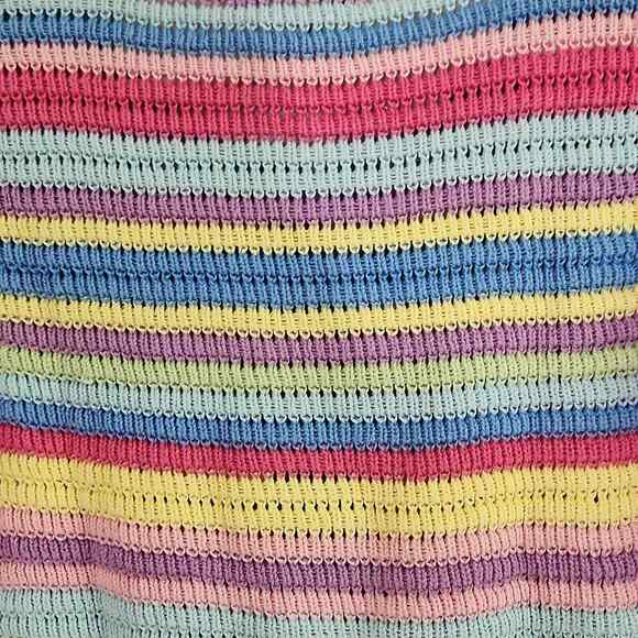 Real Comfort Multi-Colored Open Knit Button Front Cardigan Size XS Pastel - Picture 3 of 8